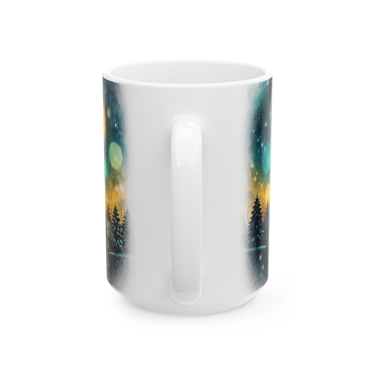 Ceramic Mug – Enchanted Winter Village at Night