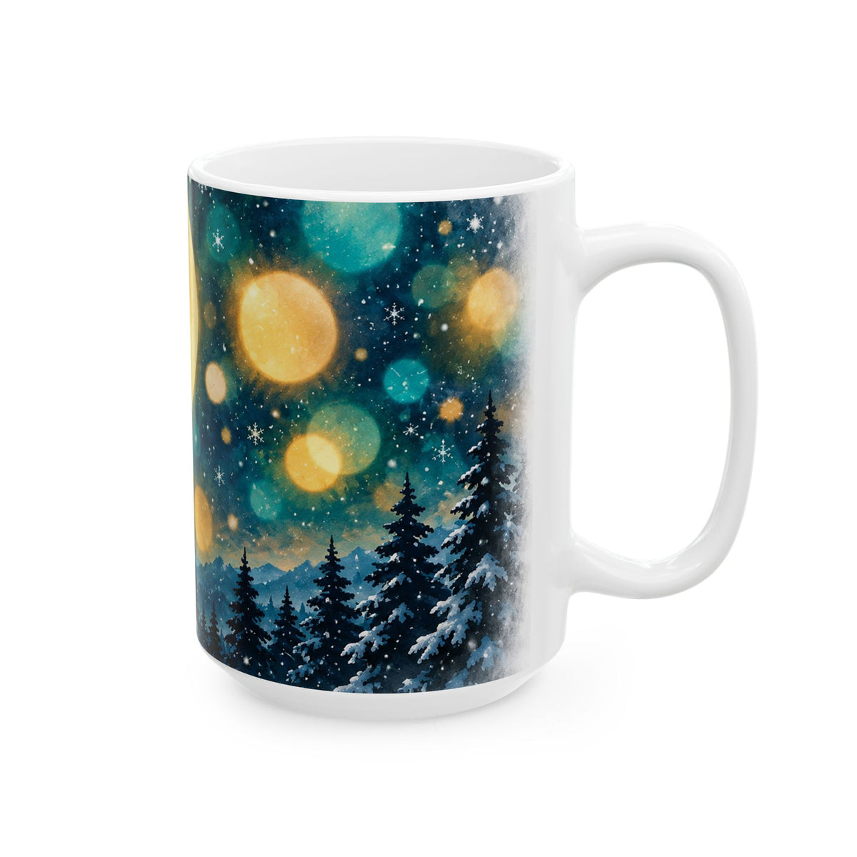 Howling Wolf Moonlit Night Ceramic Mug