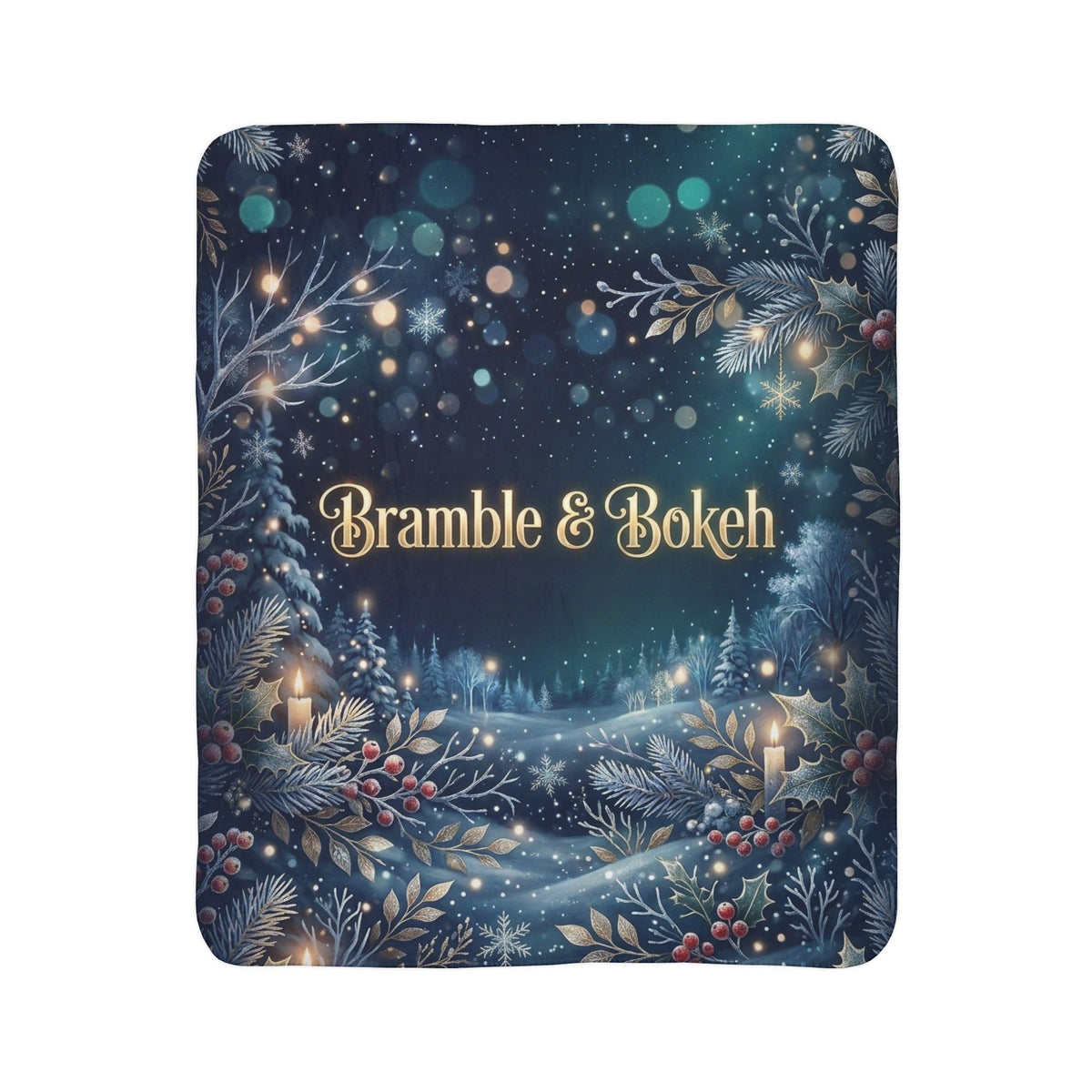 Brambel & Bokeh Enchanted Forest Fleece Sherpa Blanket