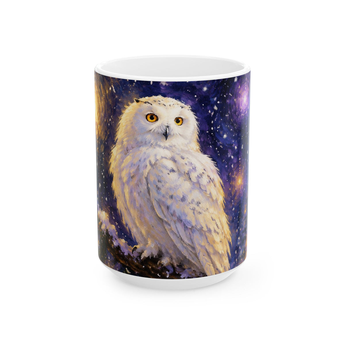 Owl Under the Stars Ceramic Mug