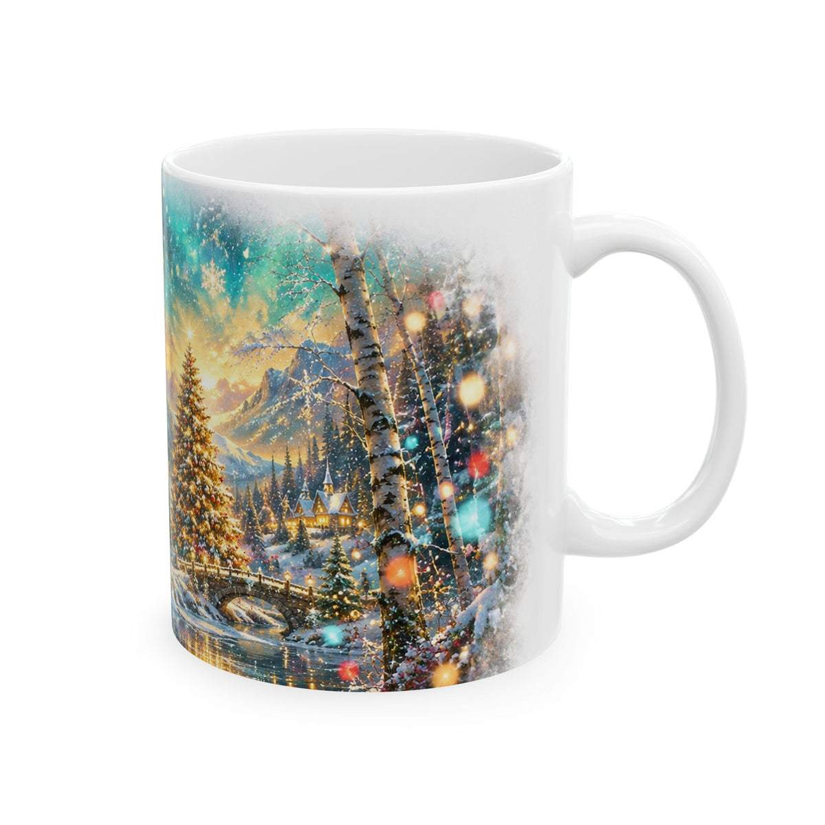 Winter Deer Christmas Ceramic Mug
