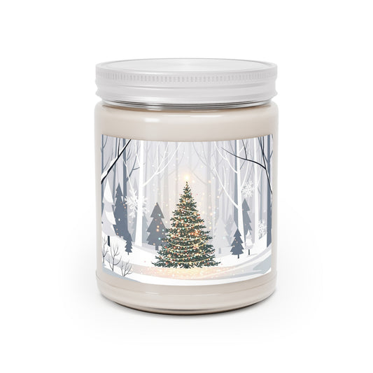 Winter Christmas Forest Scented Soy Candle
