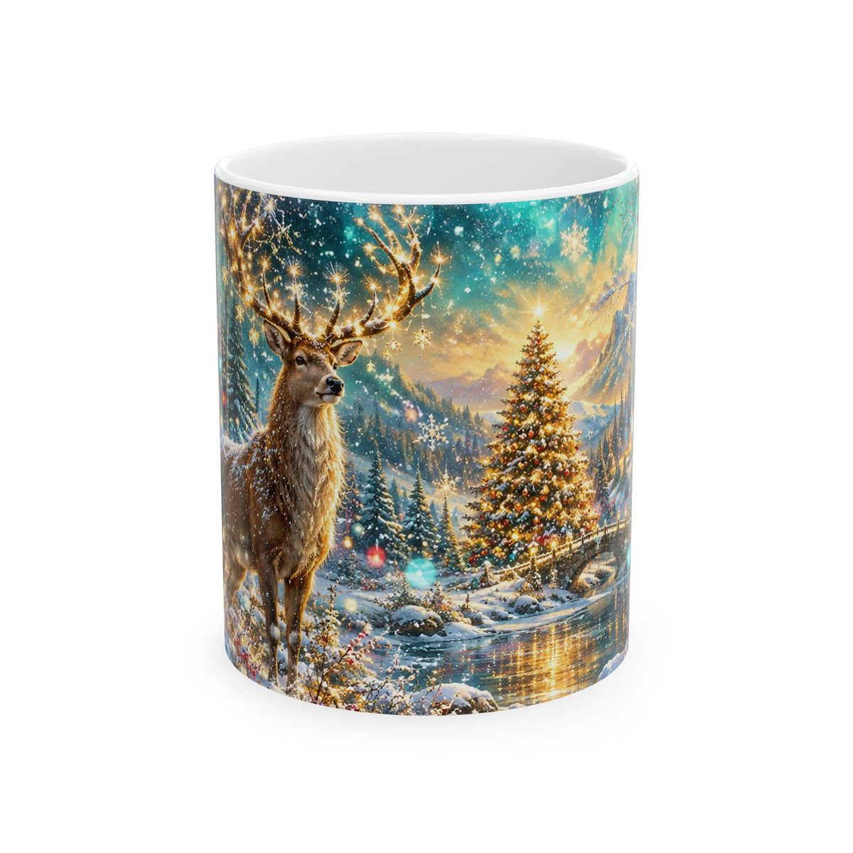 Winter Wonderland Deer Christmas Ceramic Mug