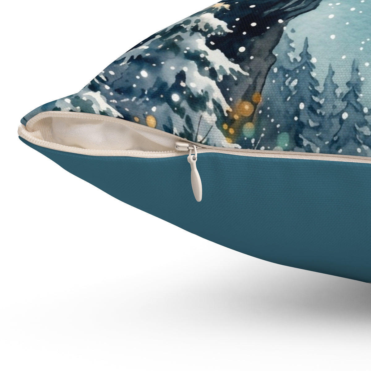 Moonlit Wolf Square Pillow