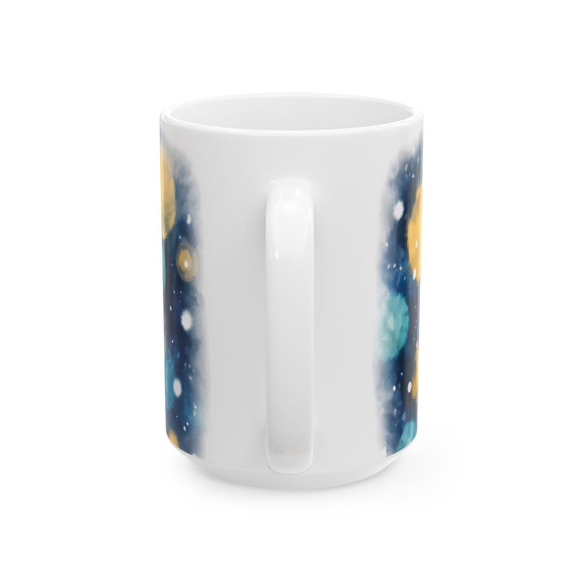 Snowy Owl Ceramic Mug – Mystical Night Wildlife Coffee Cup