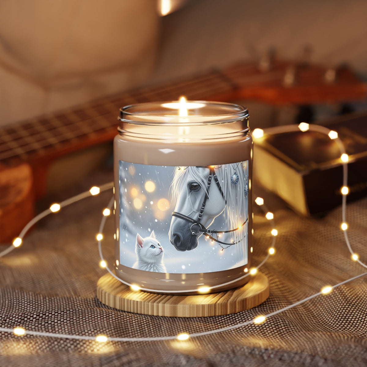 Winter Horse and Cat Scented Soy Candle