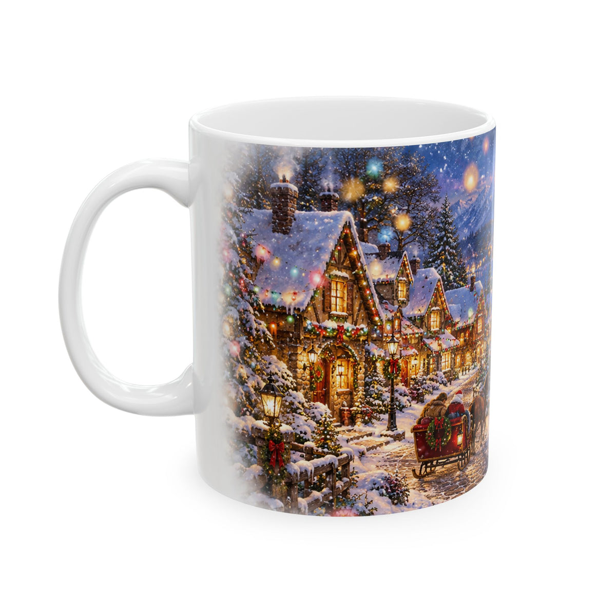 Winter Village Christmas Ceramic Mug
