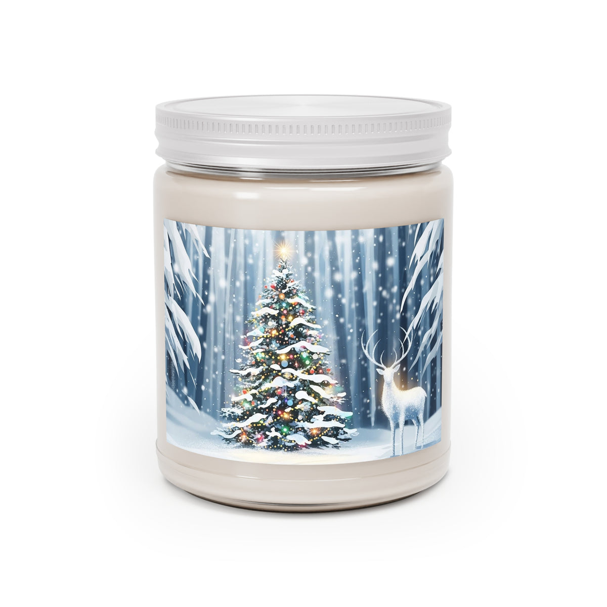 Winter Christmas Tree & Reindeer Scented Soy Candle