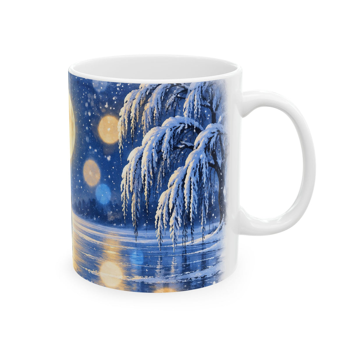 Moonlit Swan Ceramic Mug