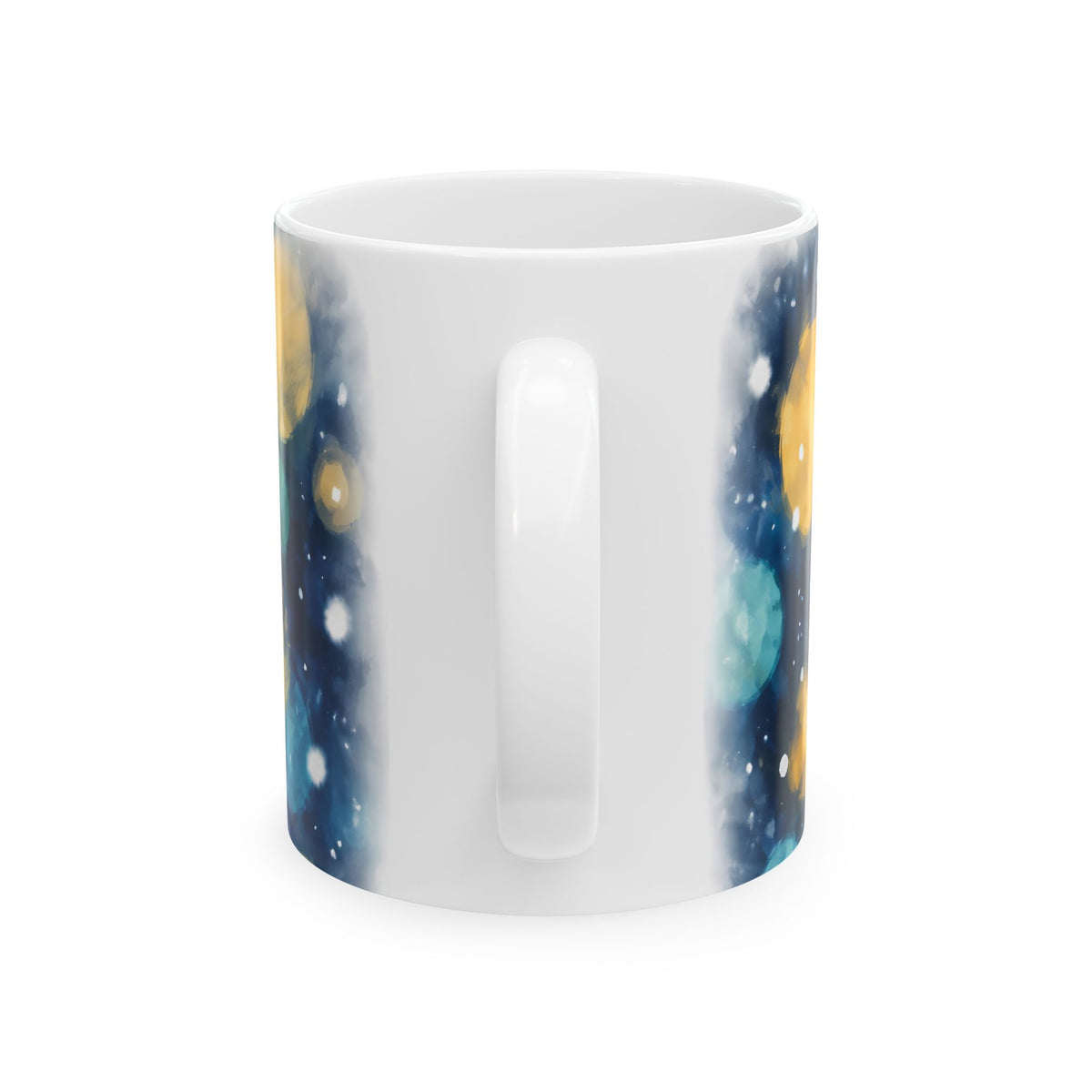 Snowy Owl Ceramic Mug – Mystical Night Wildlife Coffee Cup