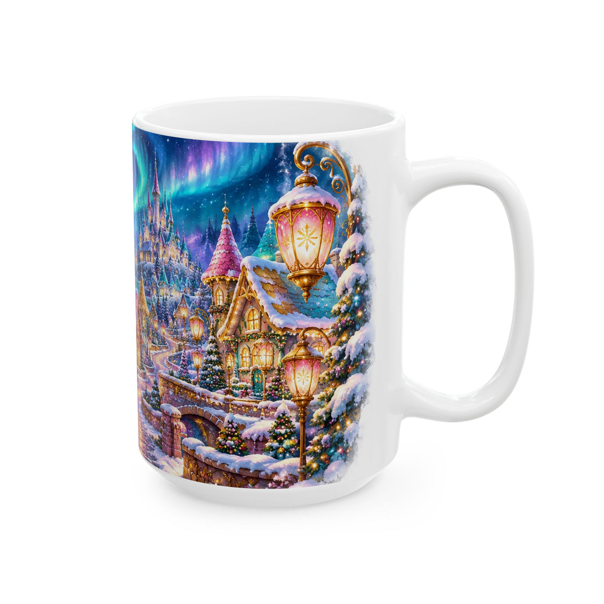Winter Wonderland Christmas Village Ceramic Mug