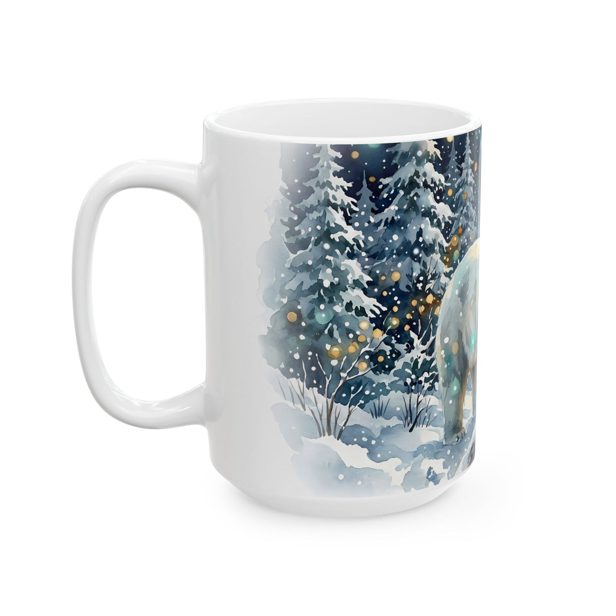Polar Bear Winter Wonderland Ceramic Mug