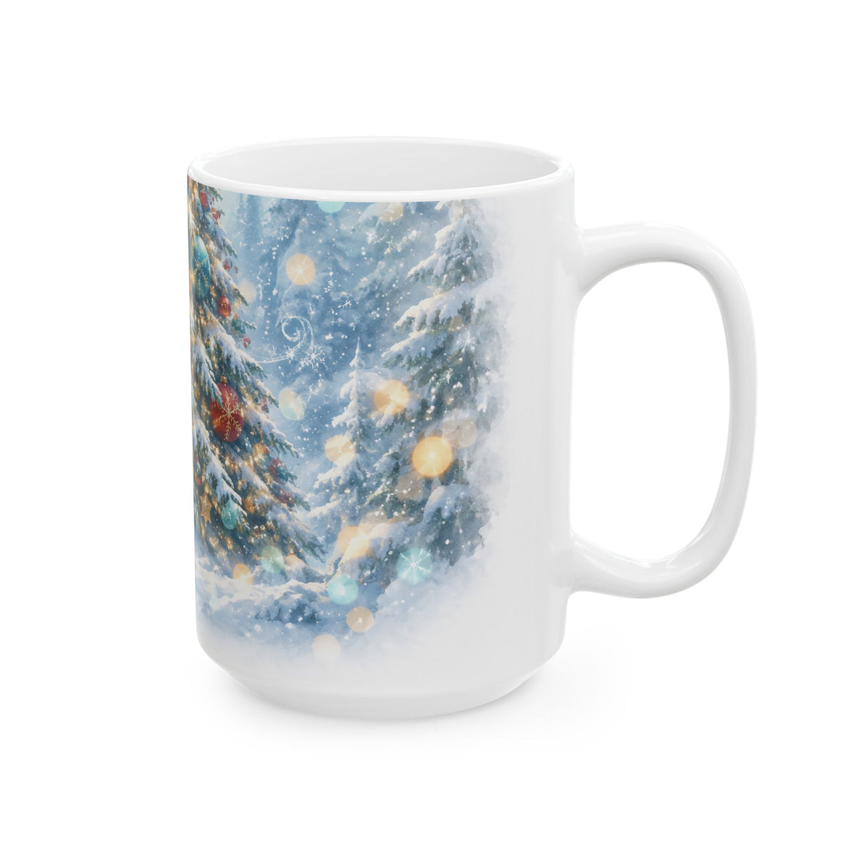 Christmas Tree and Fox Winter Wonderland Ceramic Mug