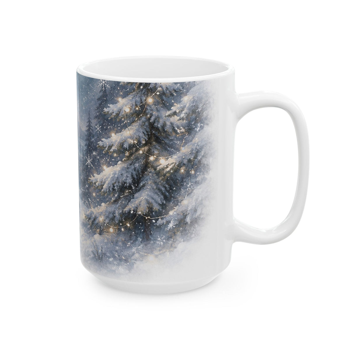 Ceramic Mug – Winter Fox in Snowy Forest