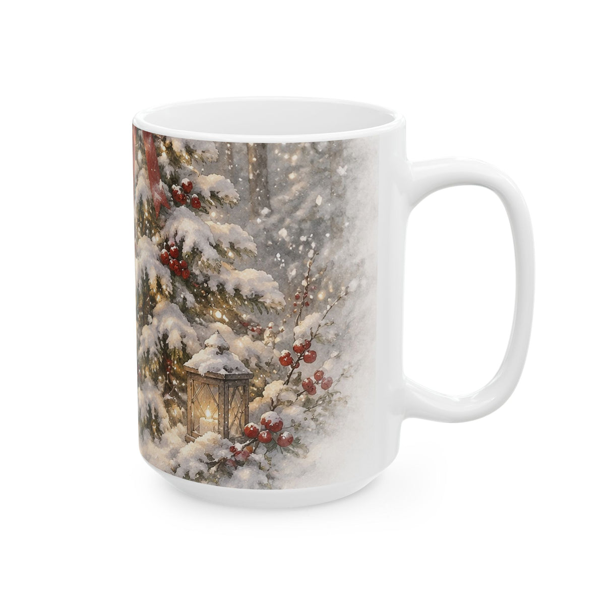 Winter Bunny Christmas Ceramic Mug
