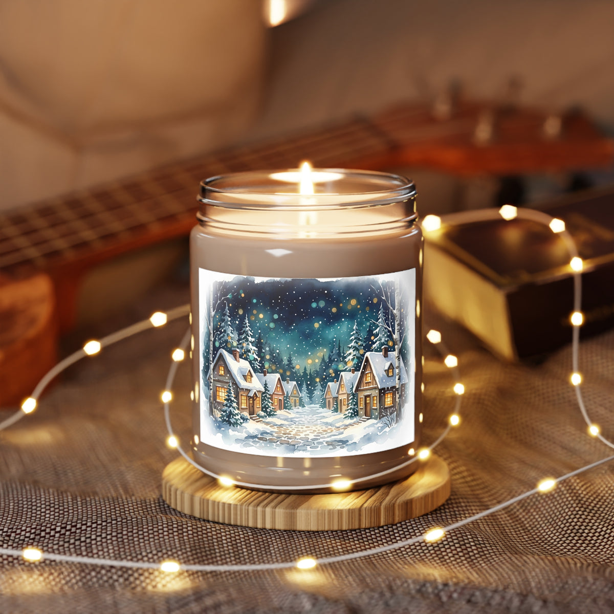 Winter Village Snowy Night Scented Soy Candle
