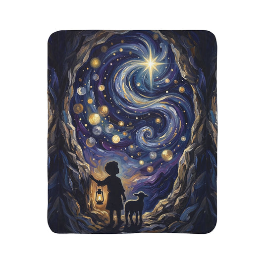 Cosmic Adventure Fleece Sherpa Blanket