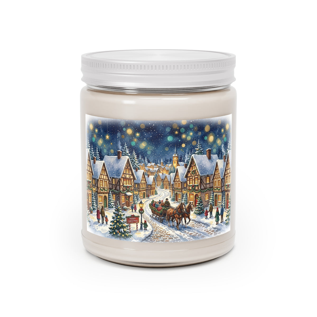 Winter Christmas Village Scented Soy Candle