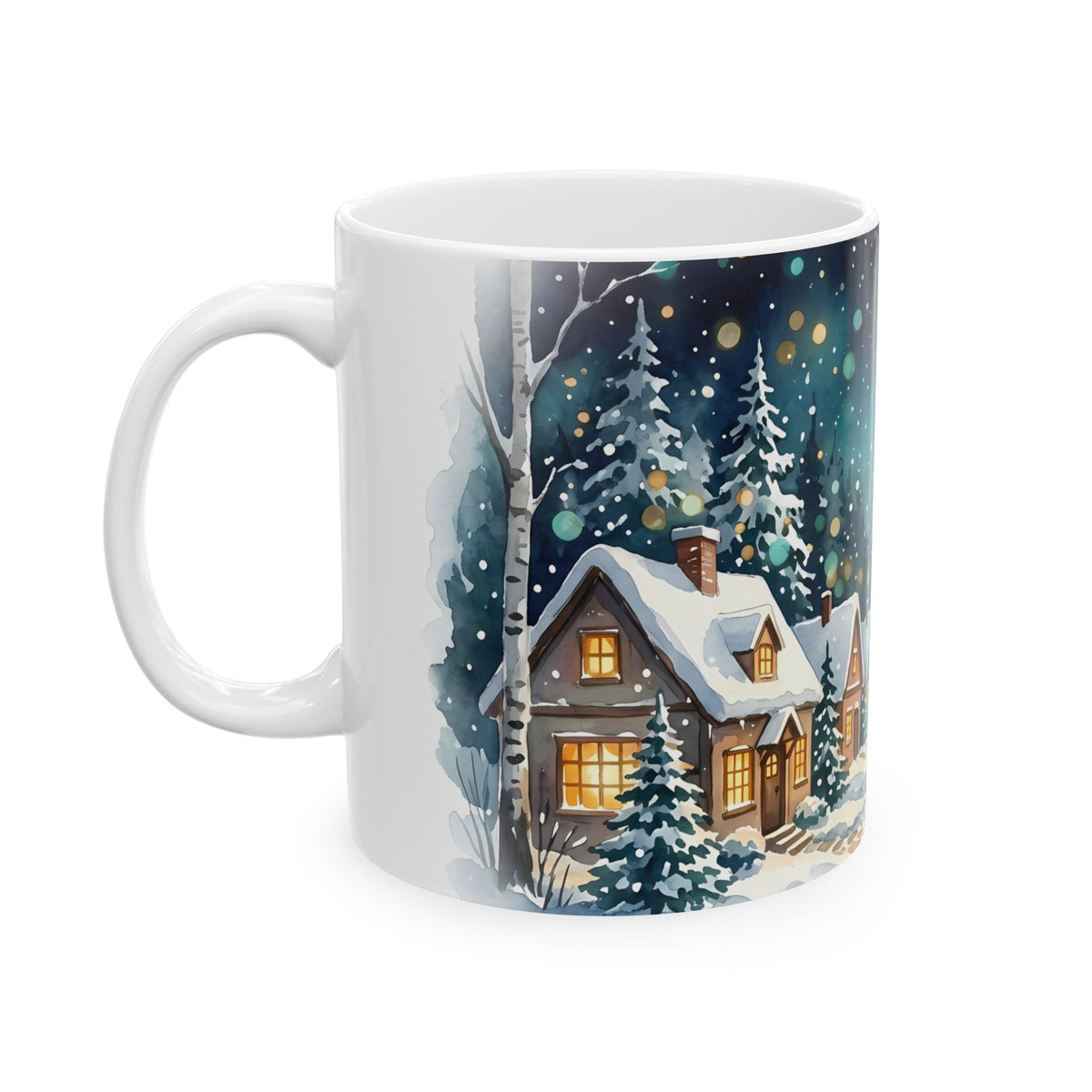 Winter Wonderland Christmas Village Ceramic Mug