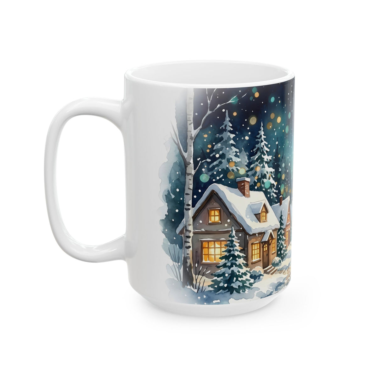 Winter Wonderland Christmas Village Ceramic Mug