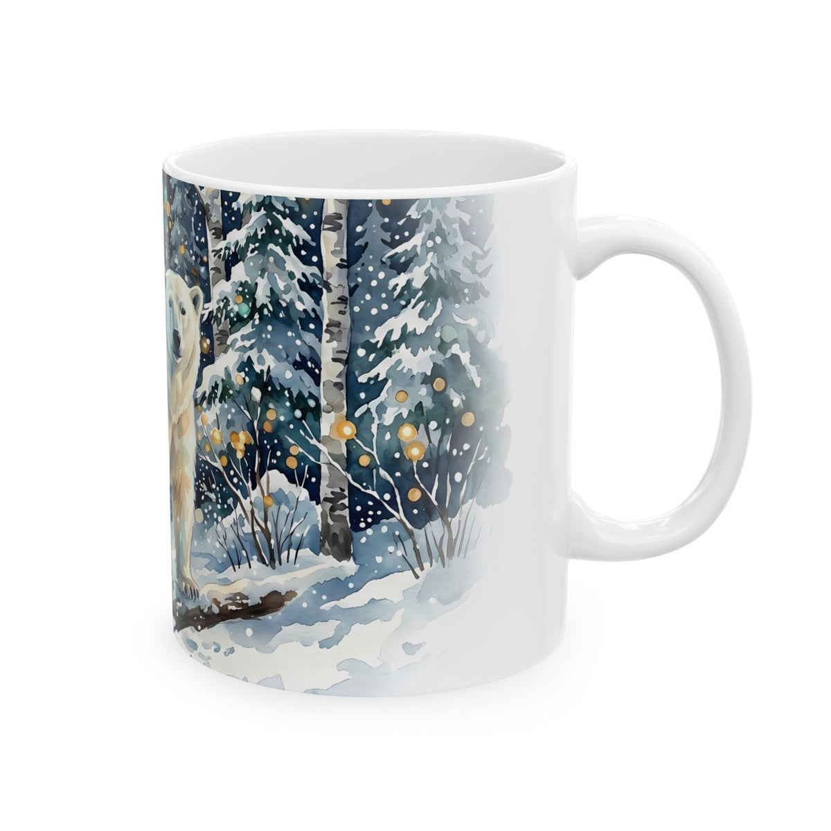 Polar Bear Winter Wonderland Ceramic Mug
