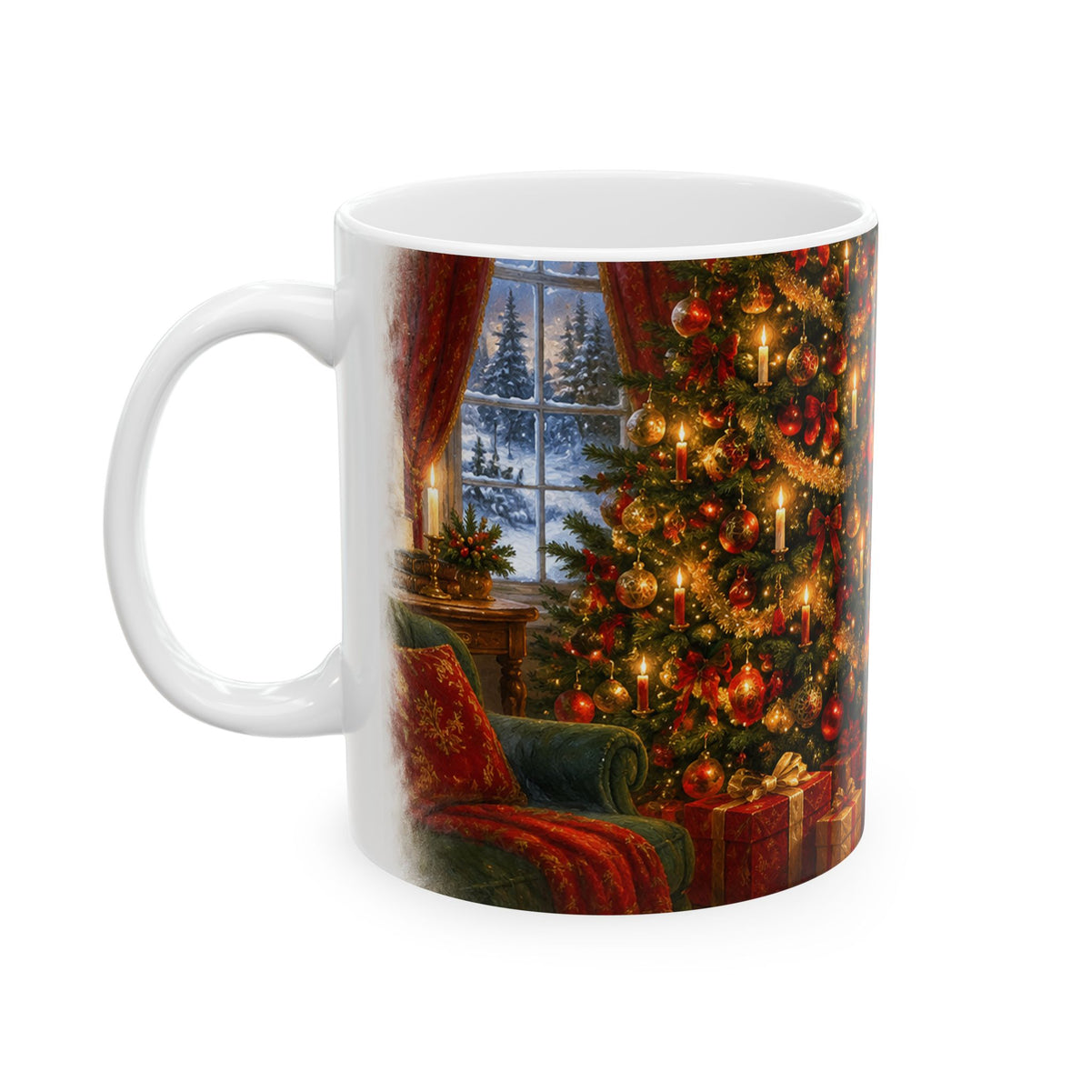 Christmas Fireplace Ceramic Mug