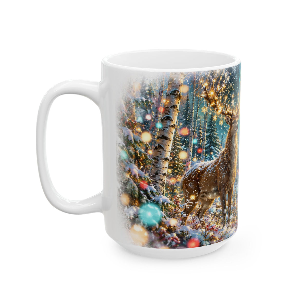 Winter Wonderland Deer Christmas Ceramic Mug