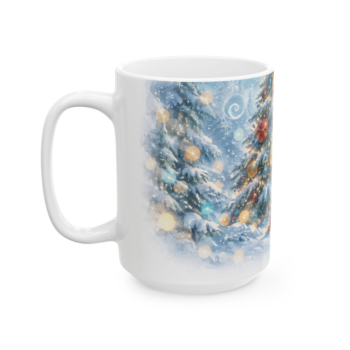 Christmas Tree and Fox Winter Wonderland Ceramic Mug