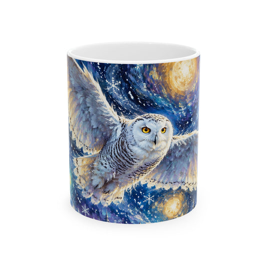 Cosmic Owl Ceramic Mug