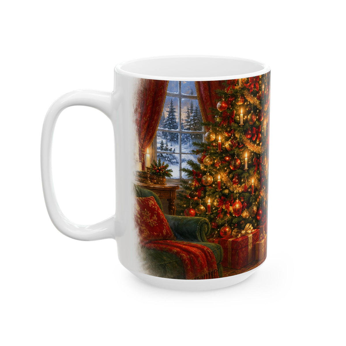 Christmas Fireplace Ceramic Mug