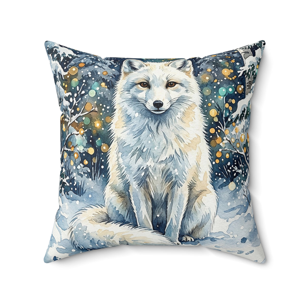 Winter Fox Square Pillow