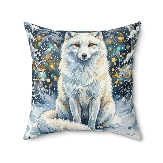 Winter Fox Square Pillow