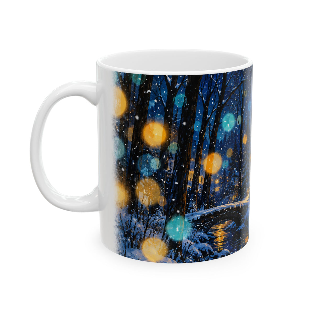 Cozy Winter Cabin Ceramic Mug