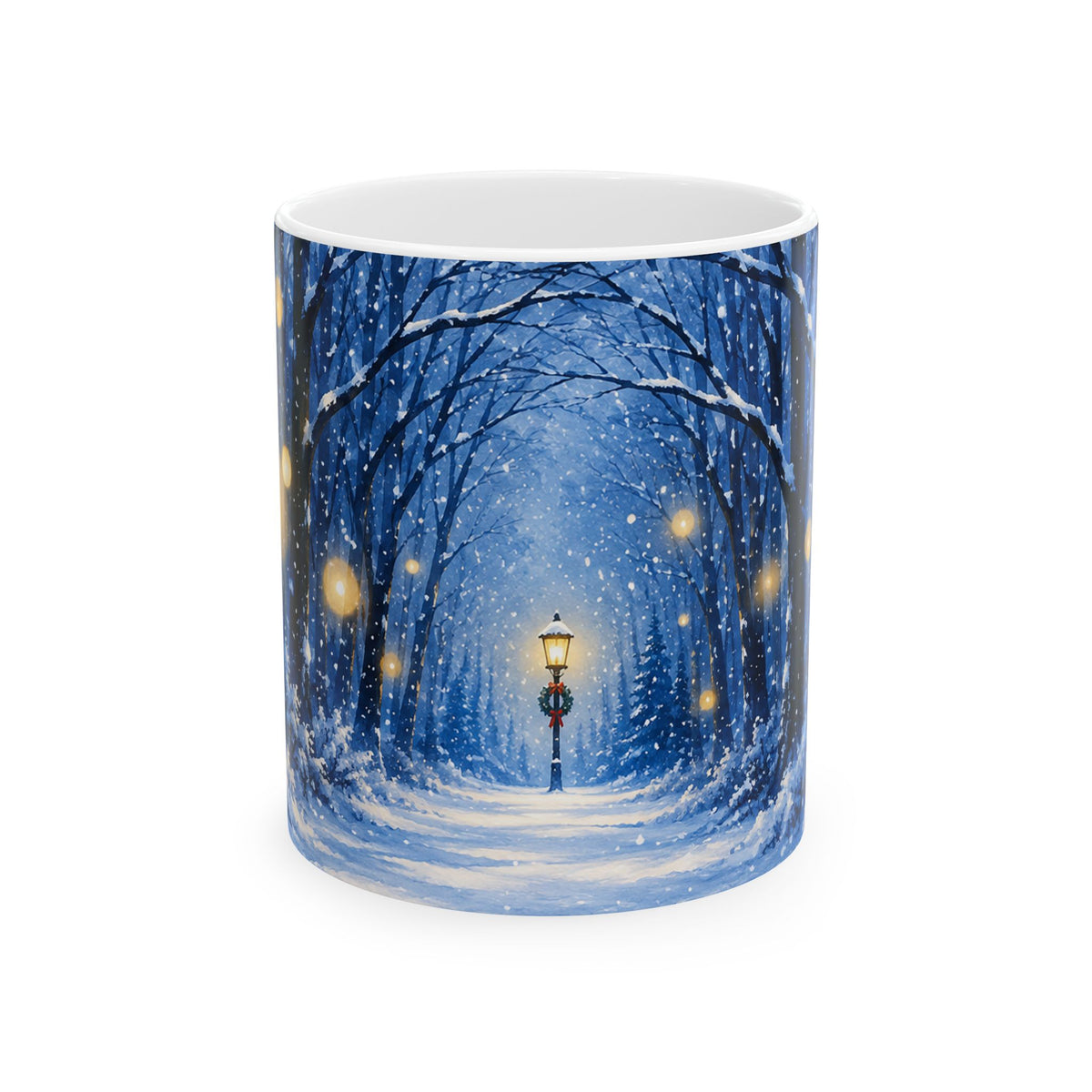 Winter Wonderland Snowy Forest Ceramic Mug