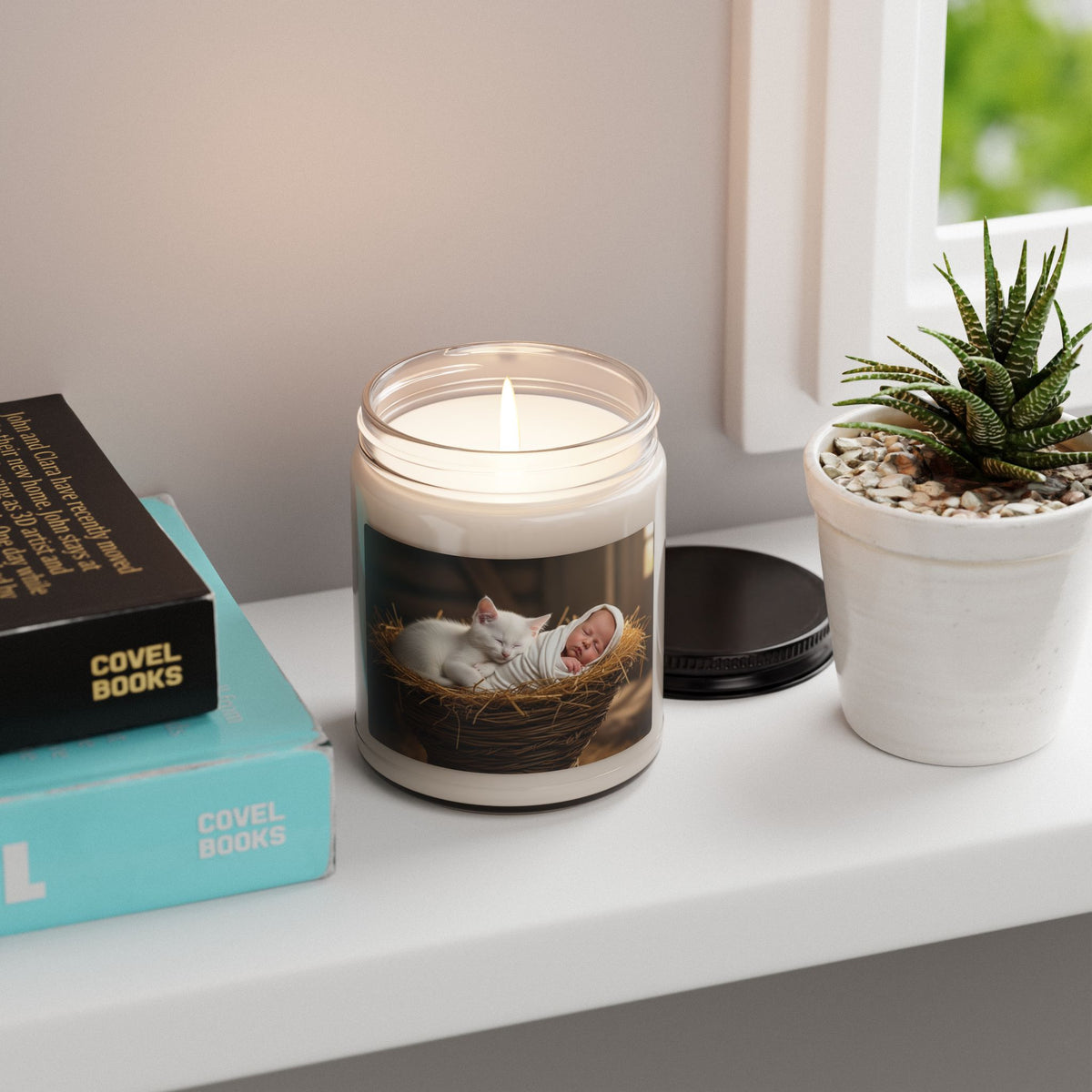 Scented Soy Candle – Sleeping Baby and Kitten Nursery Gift