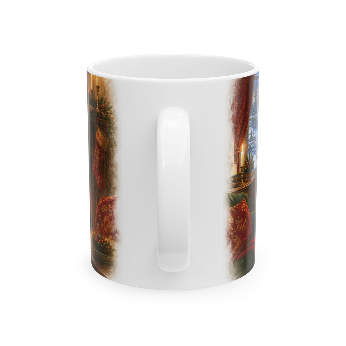 Christmas Fireplace Ceramic Mug