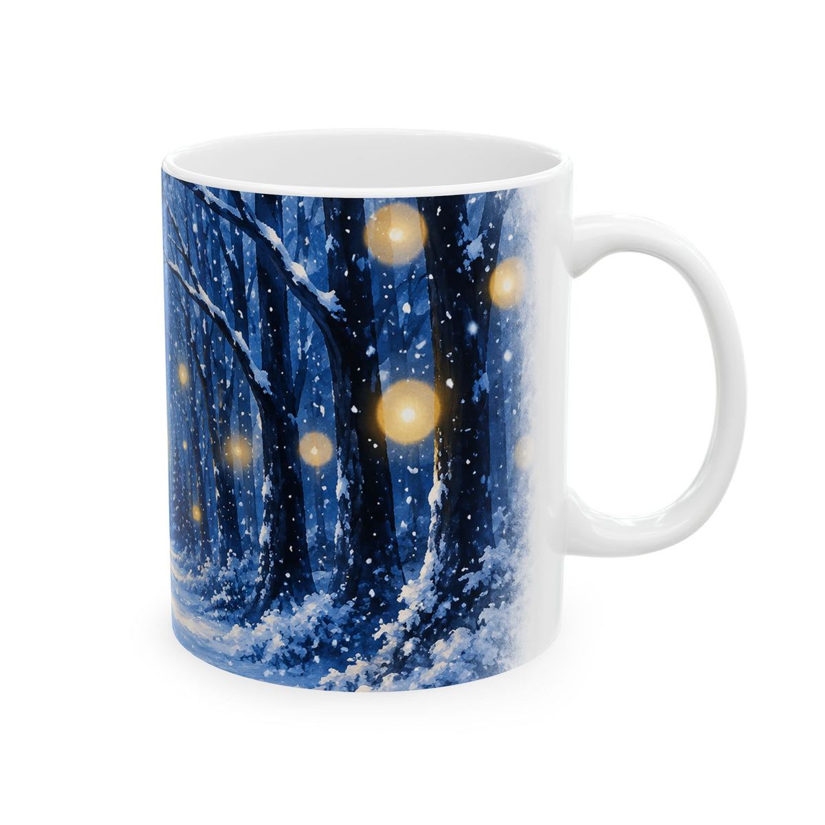Winter Wonderland Snowy Forest Ceramic Mug