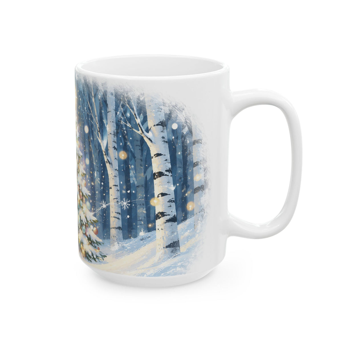 Winter Christmas Tree Ceramic Mug