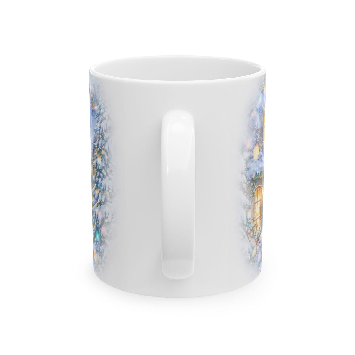 Whimsical Winter Village Snowy Christmas Ceramic Mug