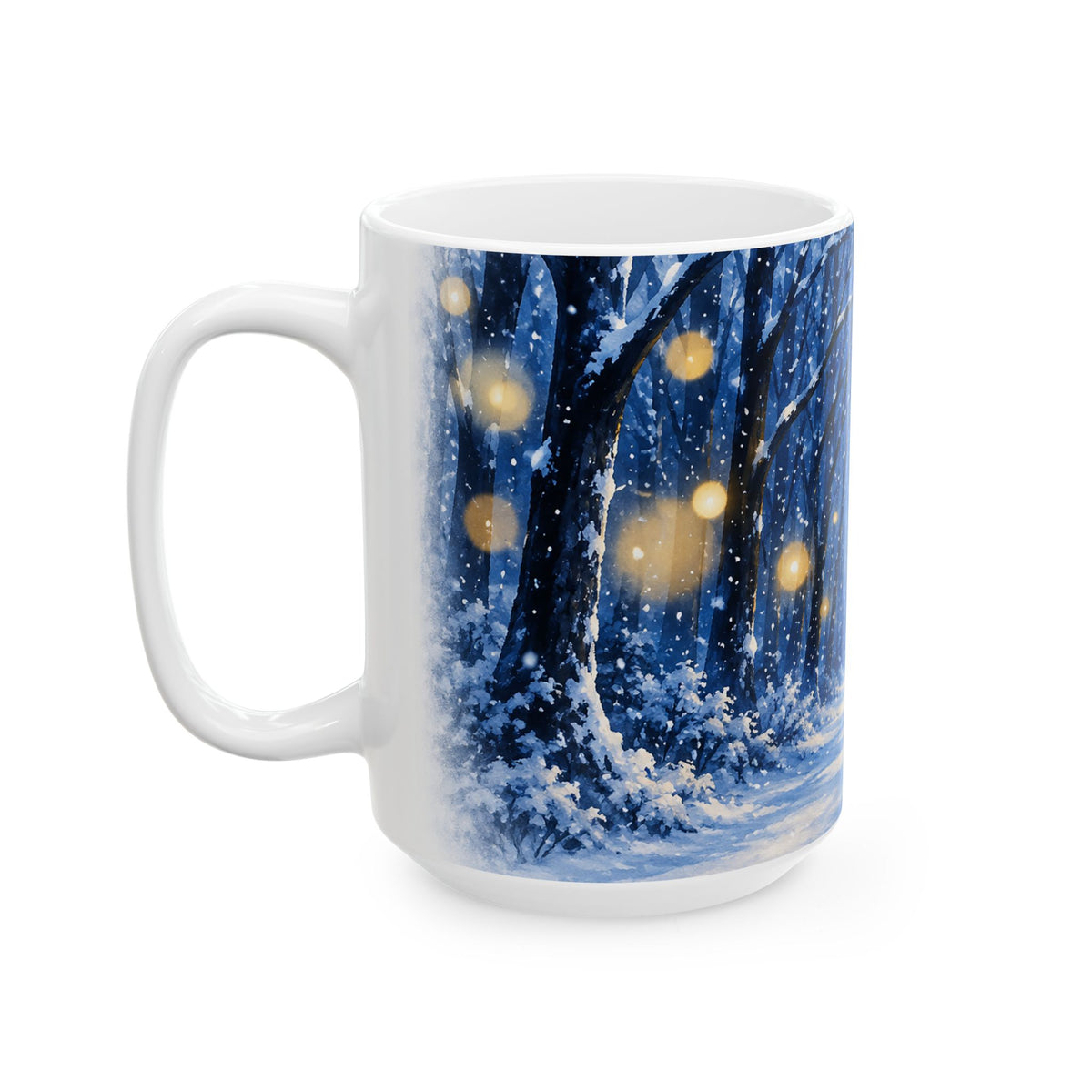 Winter Wonderland Snowy Forest Ceramic Mug