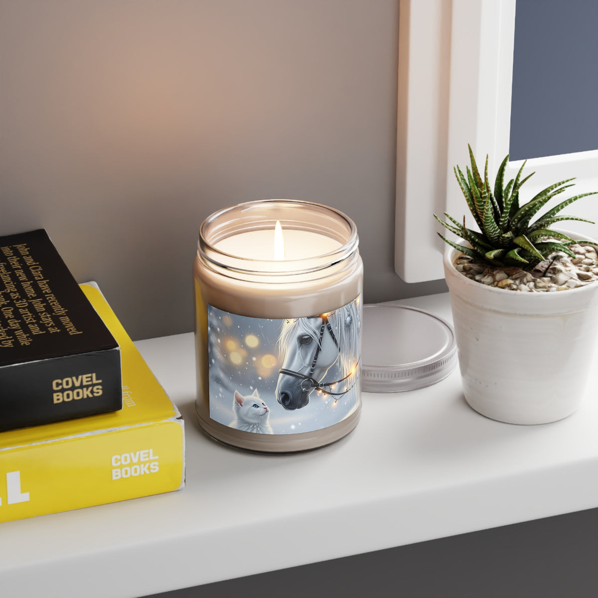 Winter Horse and Cat Scented Soy Candle
