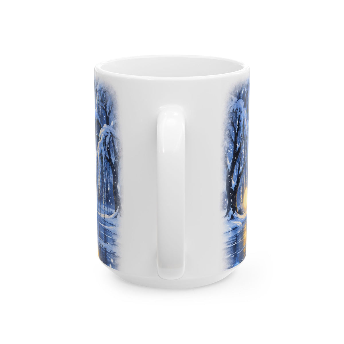 Moonlit Swan Ceramic Mug