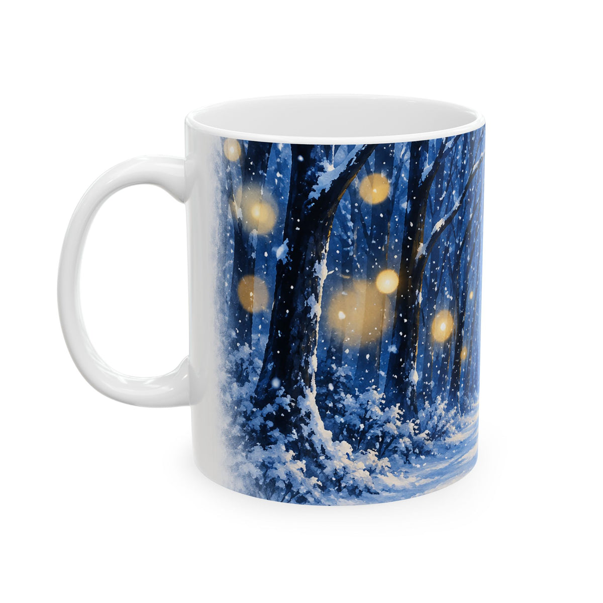 Winter Wonderland Snowy Forest Ceramic Mug