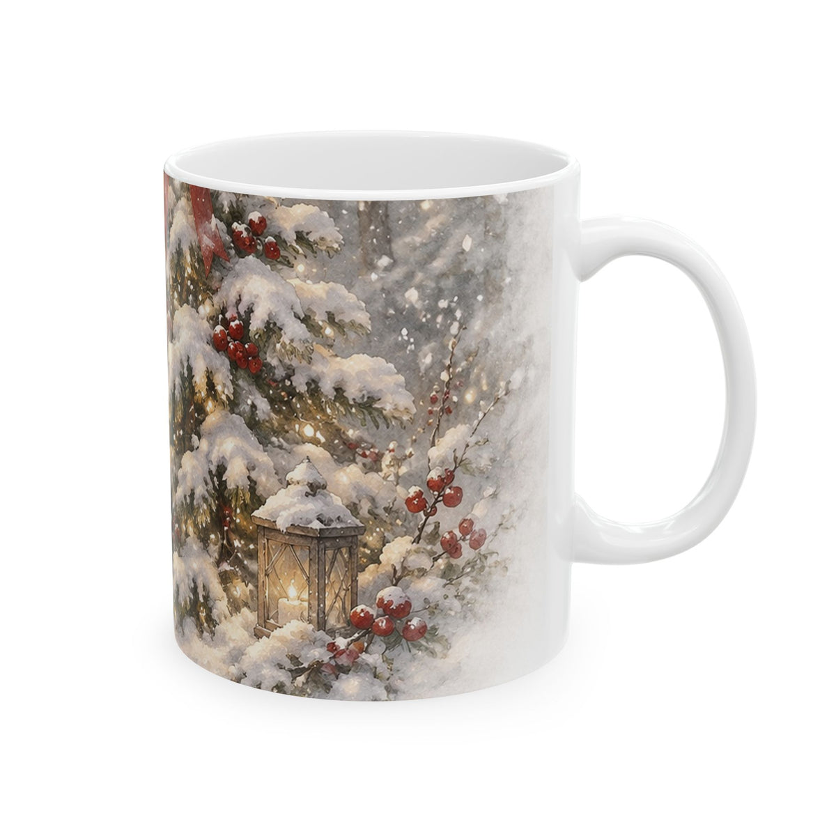 Winter Bunny Christmas Ceramic Mug