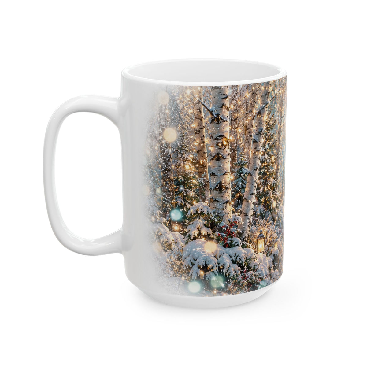 Winter Lake Landscape Ceramic Mug