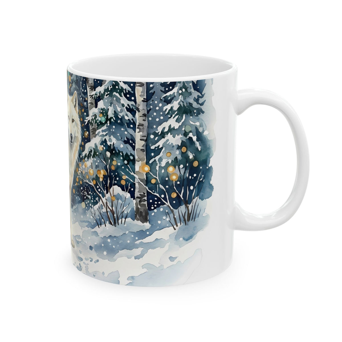 Winter Wolf Ceramic Mug