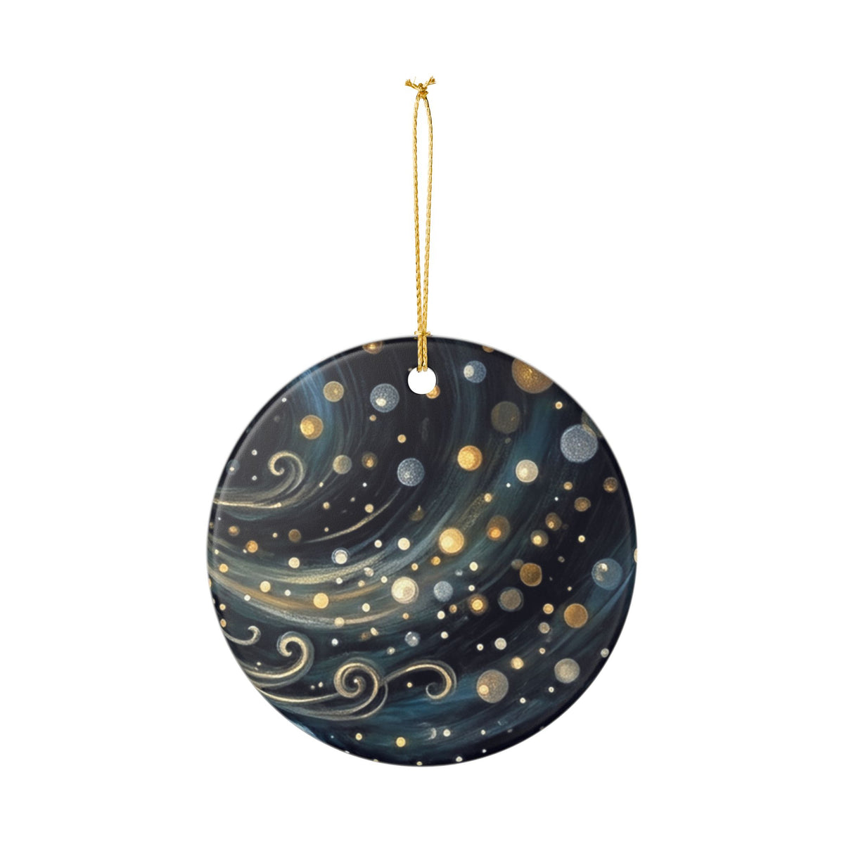 Celestial Starry Night Ceramic Ornament